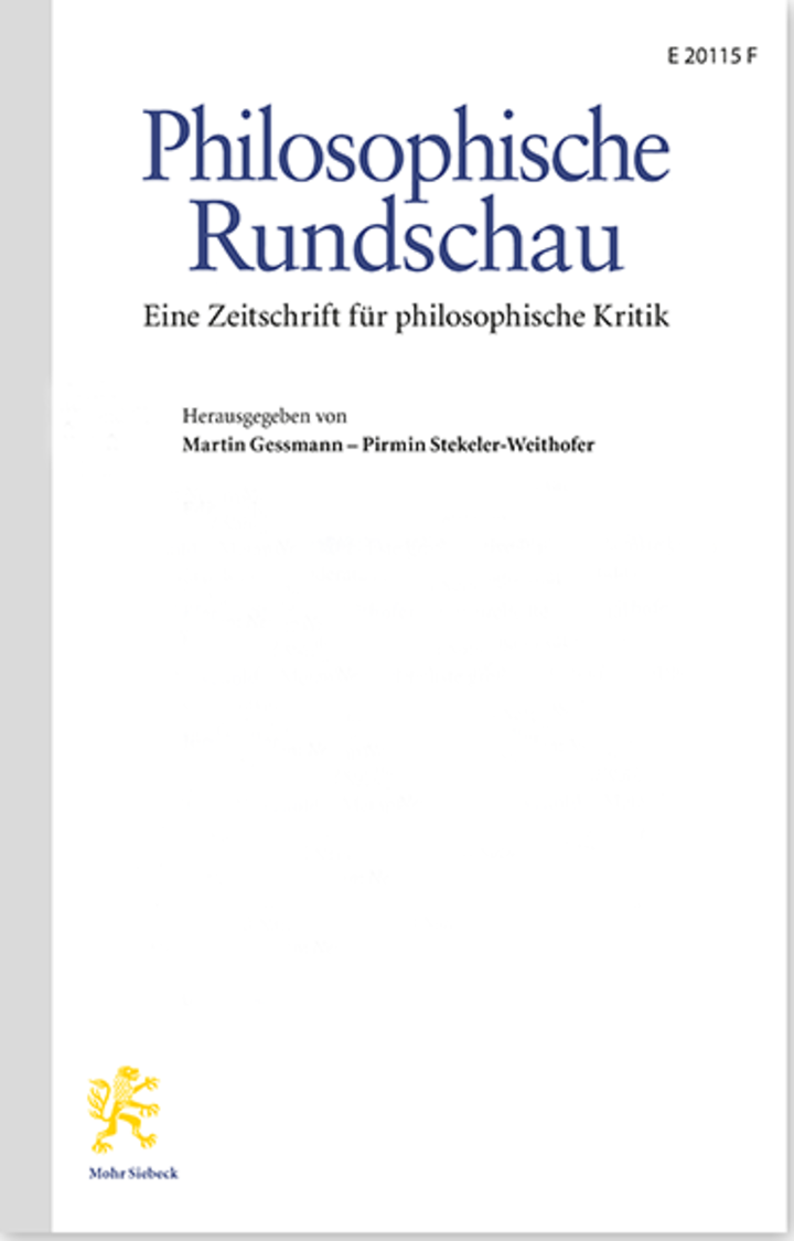 Cover "Philosophische Rundschau" 2024